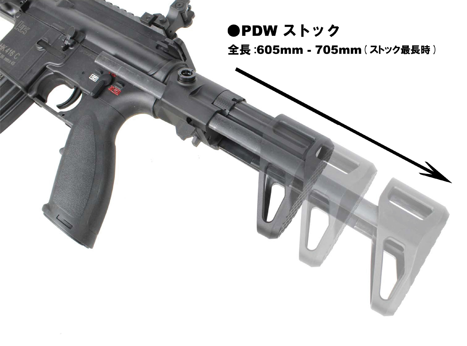 ST HK416 PDW スポーツライン G3電動ガン（電子トリガーシステム搭載）BK【180日間安心保証つき】